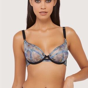 NWT Playful Promises Talia Renaissance Printed Mesh Bra - 34G
